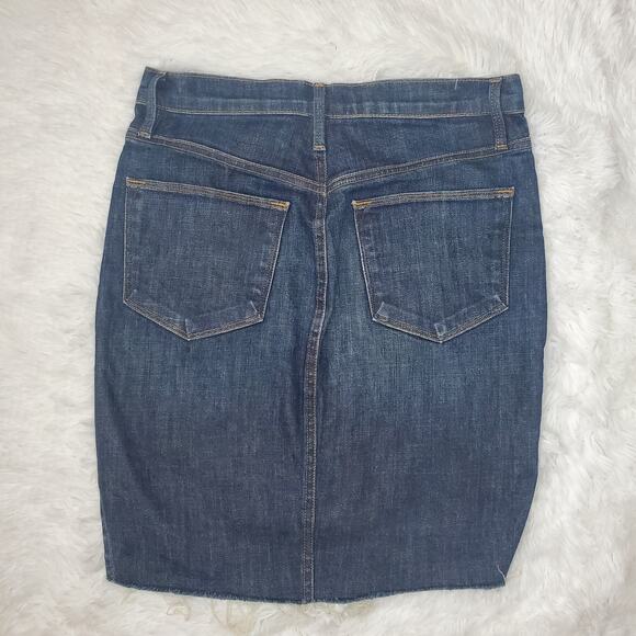 FRAME Le Staggered Denim Skirt 25 / 0 - Picture 2 of 6